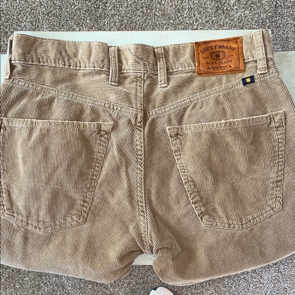 LUCKY Brand Beige Corduroy Pants 31x32 221 Original Straight Leg - Picture 5 of 6
